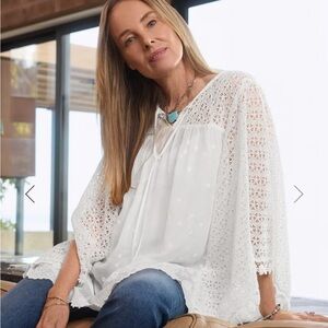 NWT Johnny Was Melodie Tunic in White. Size Small